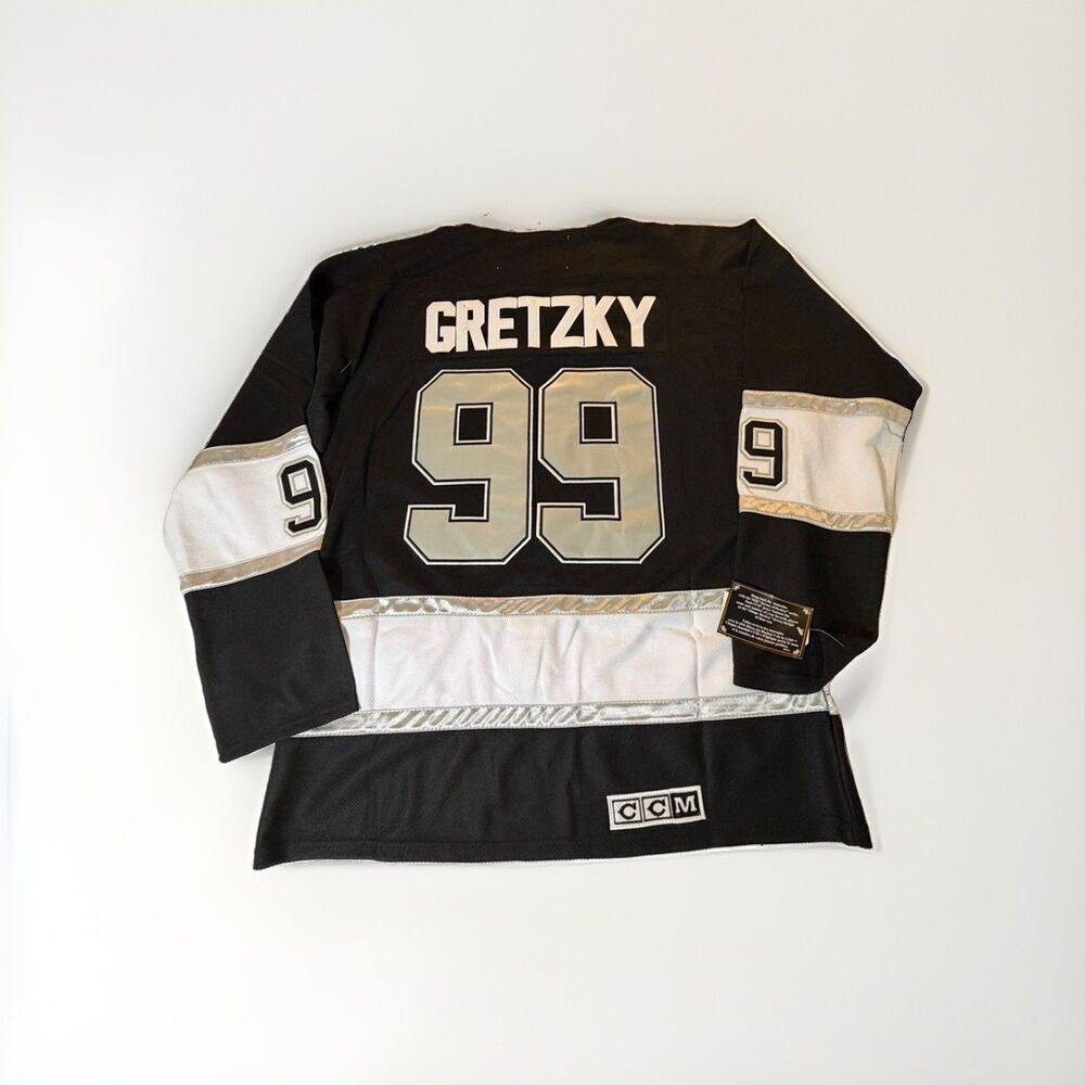 NWT CCM Wayne Gretzky #99 Los Angeles Kings Stitched Jersey 52 NHL Black 1990s